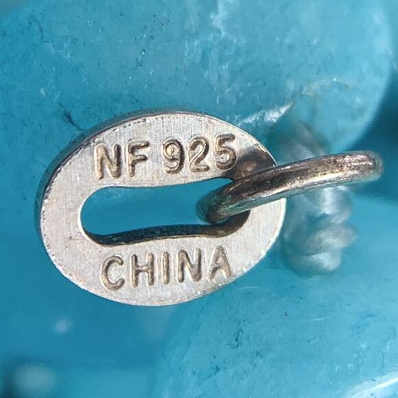 Hand-Knotted Multi-Strand Aqua Color Amazonite Bib Necklace w/ Toggle Clasp 19” - Picture 8 of 16